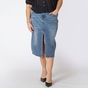 Devoted Women’s Midi Denim Jean Skirt 1X